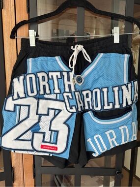 Vintage Jordan Reworked Jersey shorts custom-made North Carolina Tar Heels 23